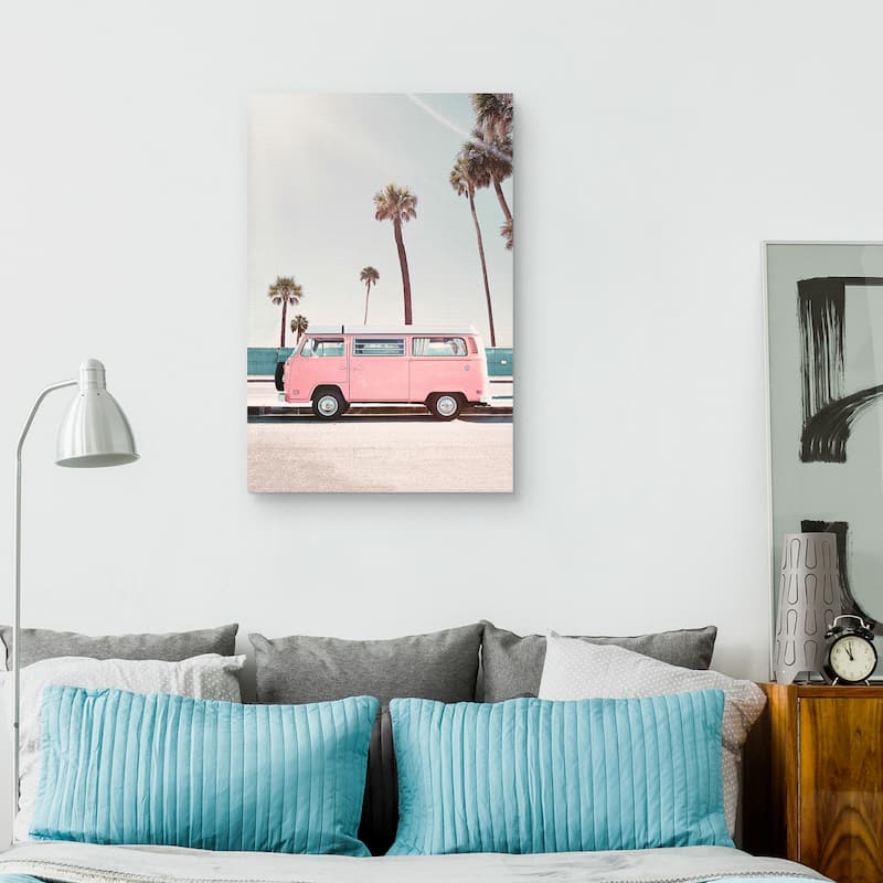 Pink Van by Sisi and Seb Canvas Art Print