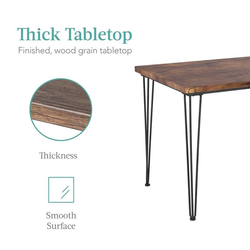 Javlergo Dining Table Set for 4, Wood Table and 4 Chairs (5-Piece) for Home Kitchen Breakfast Nook