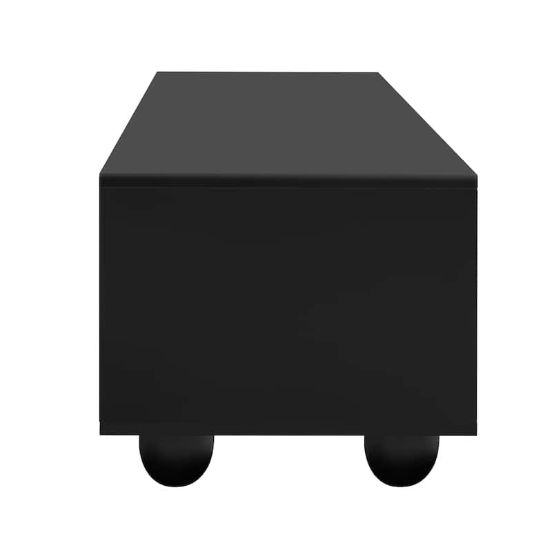 TV Stand Entertainment Center with Glass Door