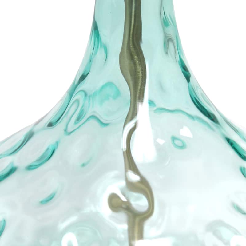 24" Modern Refined Bubbly Colored Glass Table Lamp