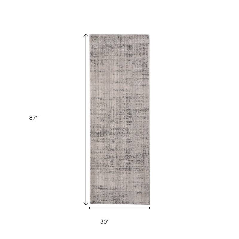 HomeRoots Solid Color Casual Runner Area Rug - 87.00 in. x 30.00 in. x 0.47 in.