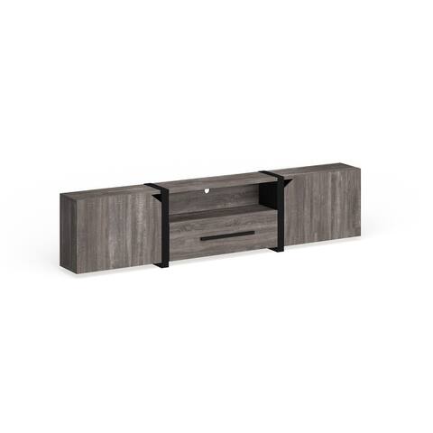 Strick & Bolton Sawa 81-inch 5-shelf Multi-functional Storage TV Console