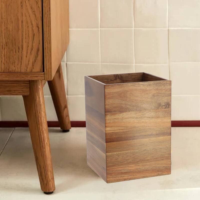 Acacia Wood Bathroom Accessory Set Collection