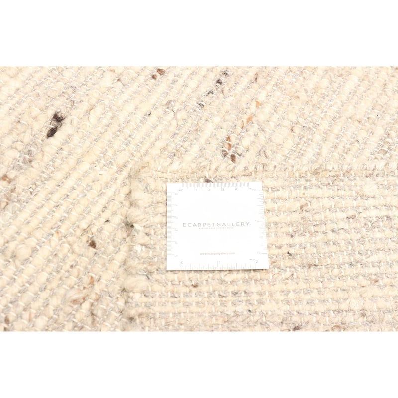 ECARPETGALLERY Braid weave Sienna Tan Wool Rug - 5'0 x 7'10