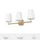preview thumbnail 4 of 8, Hunter Nolita Vanity Wall Light - Bathroom - Contemporary, Transitional - White Glass Shades - Damp Rated!