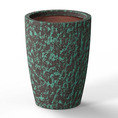 Tall Round Concrete Flower Planter with Enhanced Interior