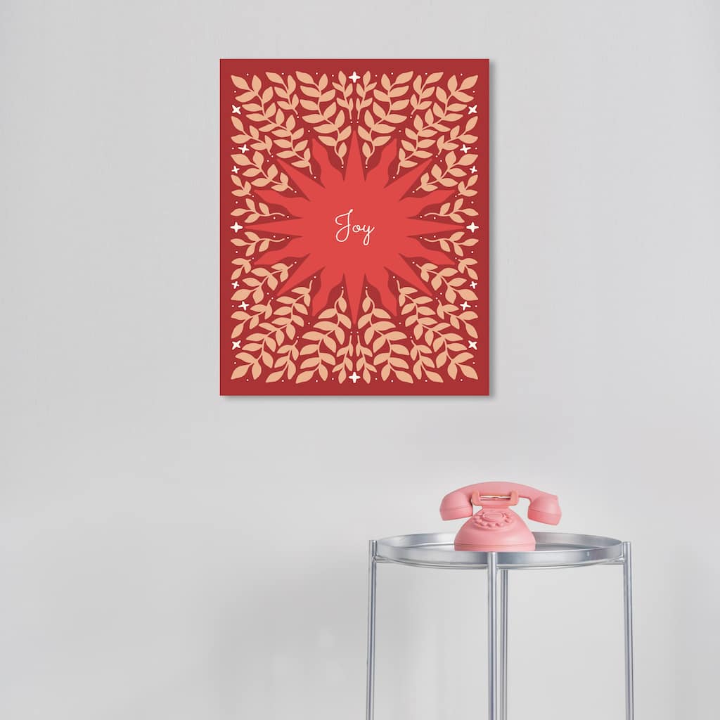 Wynwood Studio Canvas Holiday and Seasonal Joy Star Red Modern & Contemporary Wall Art Canvas Print