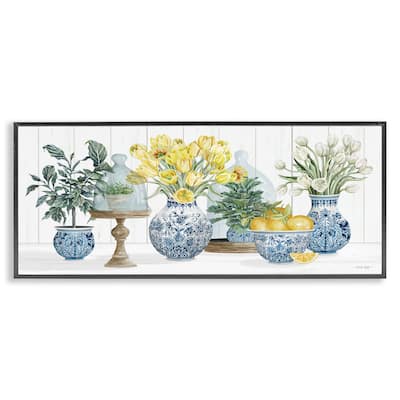 Stupell Yellow Tulips Lemon Fruits Traditional Country Plant Framed Wall Art