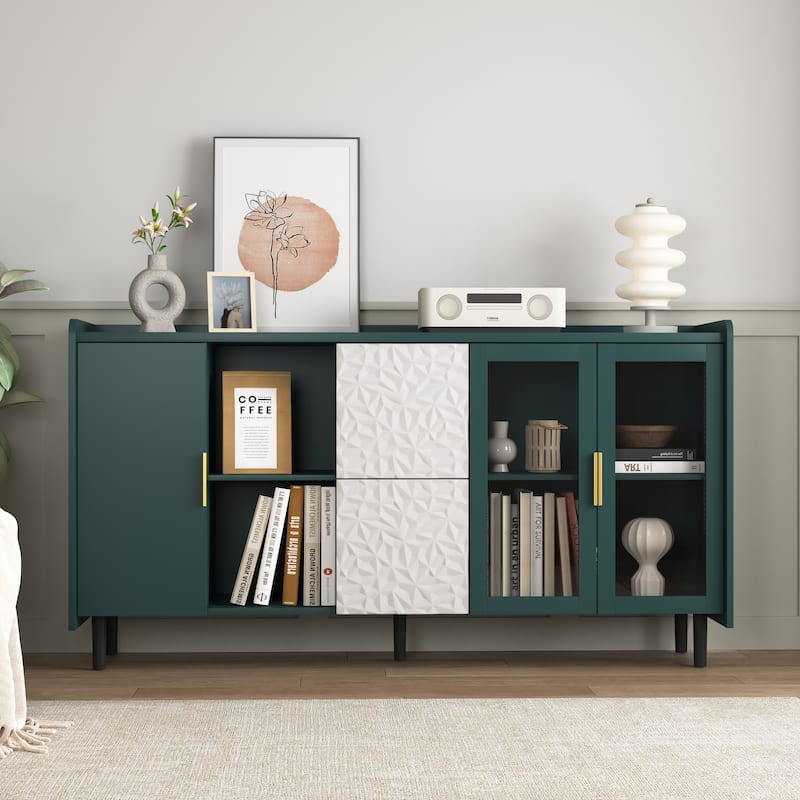 Kitchen Pantry Coffee Bar Storage Cabinet