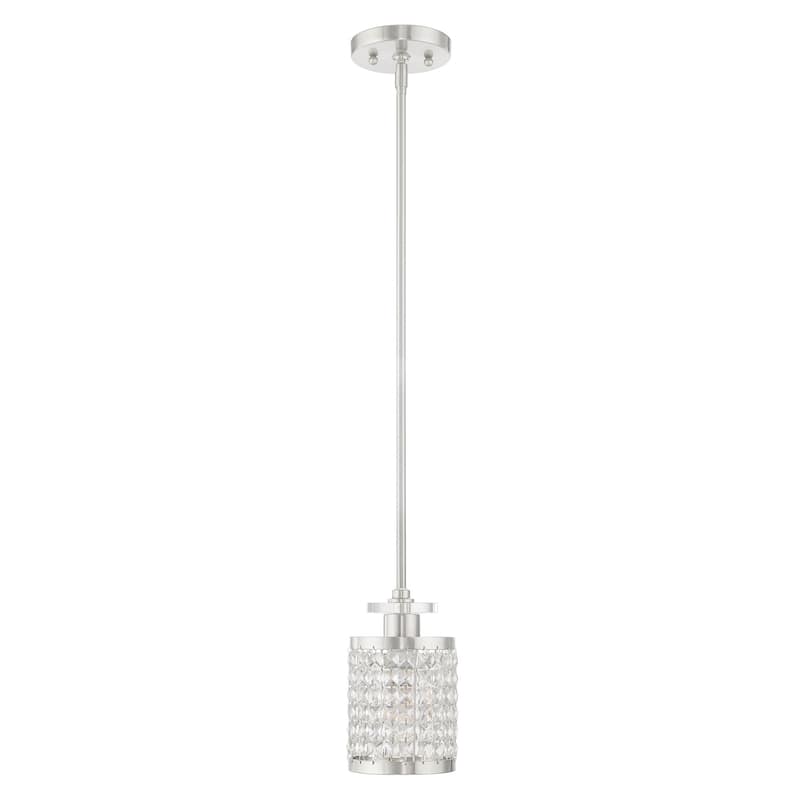 Livex Lighting Grammercy 1 Light Mini Pendant with Clear Crystal
