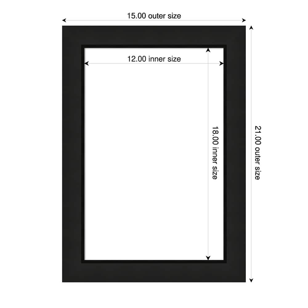 Amanti Art Midnight Black Narrow Framed Dry Erase Magnetic Board