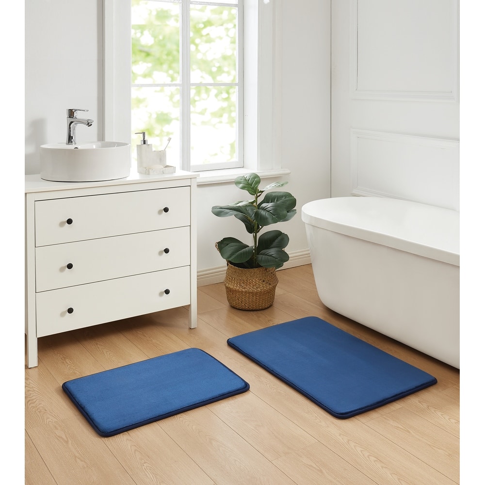 Royal Velvet Signature Solid Memory Foam Set of 2 Bath Rug