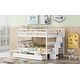 preview thumbnail 13 of 11, Full-Over-Full Bunk Bed with Drawer and Storage Stairway, White