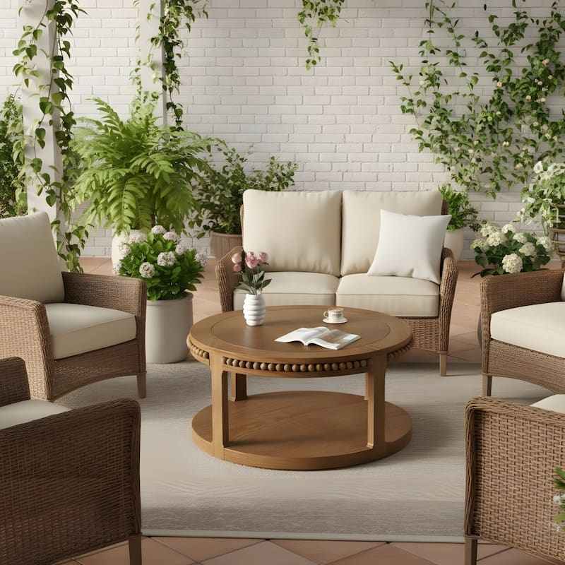 31.5 Inch Round Coffee Table for Living Room