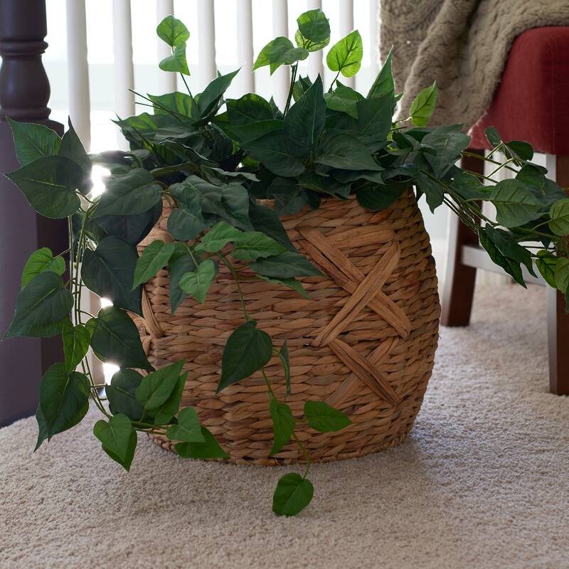 Household Essentials X-Weave Wicker Floor Basket