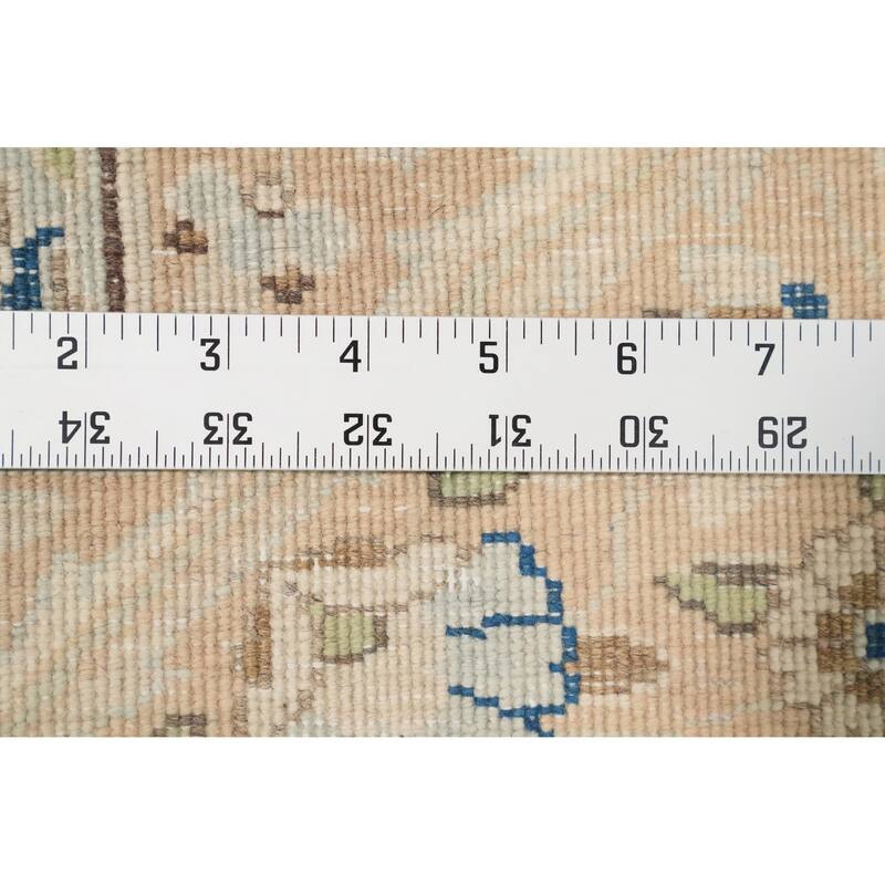 Hand Knotted Oriental 100% Wool Carpet Traditional Floral Navy Blue & Blues Kerman Area Rug - 10' 0'' X 6' 9''