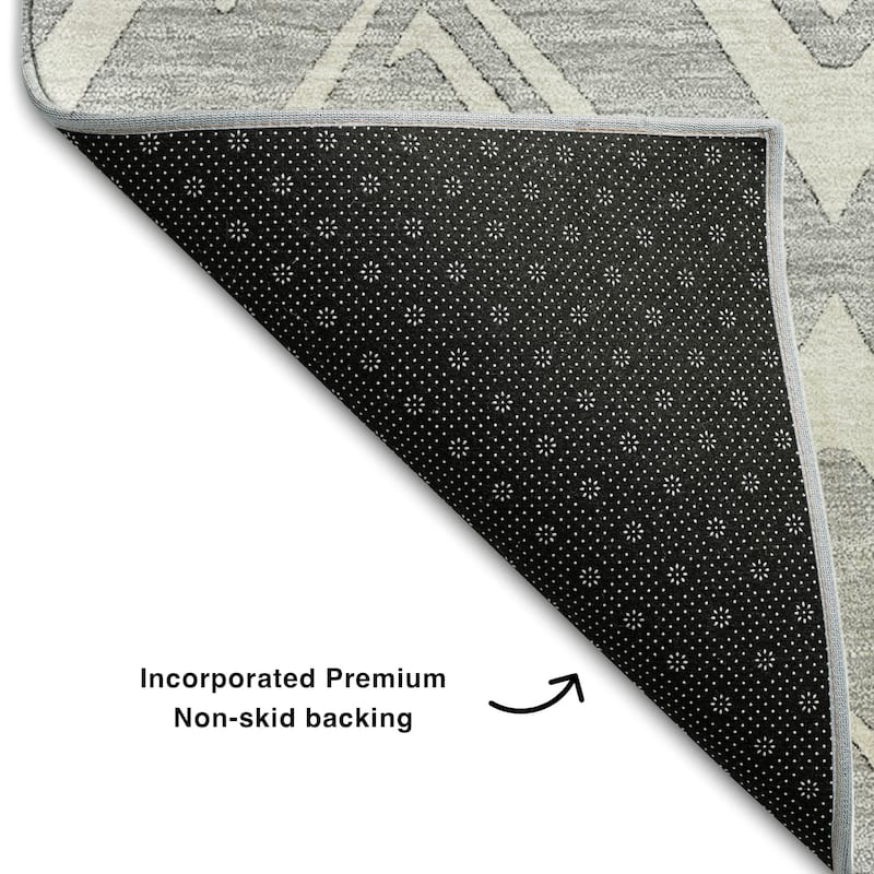 Premium Washable Super Soft Modern Diamond Mayfield Rug
