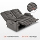 preview thumbnail 12 of 58, MCombo Power Reclining Loveseat Sofa with Heat and Massage, Fabric PR648