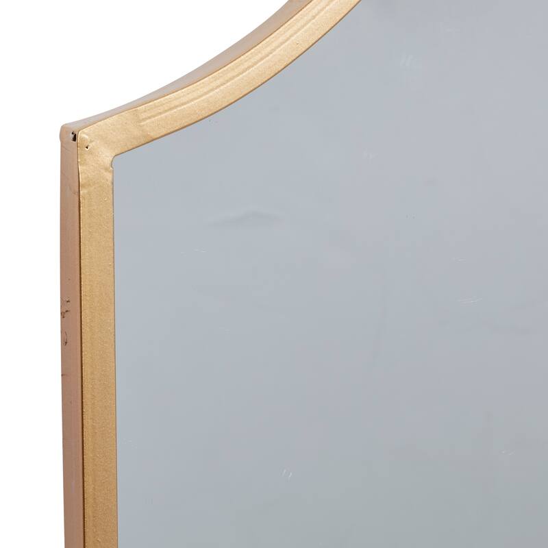 Metal Arched Wall Mirror with Folding Sides - Gold - Roche River Decor - 1"W x 53"L x 31"H