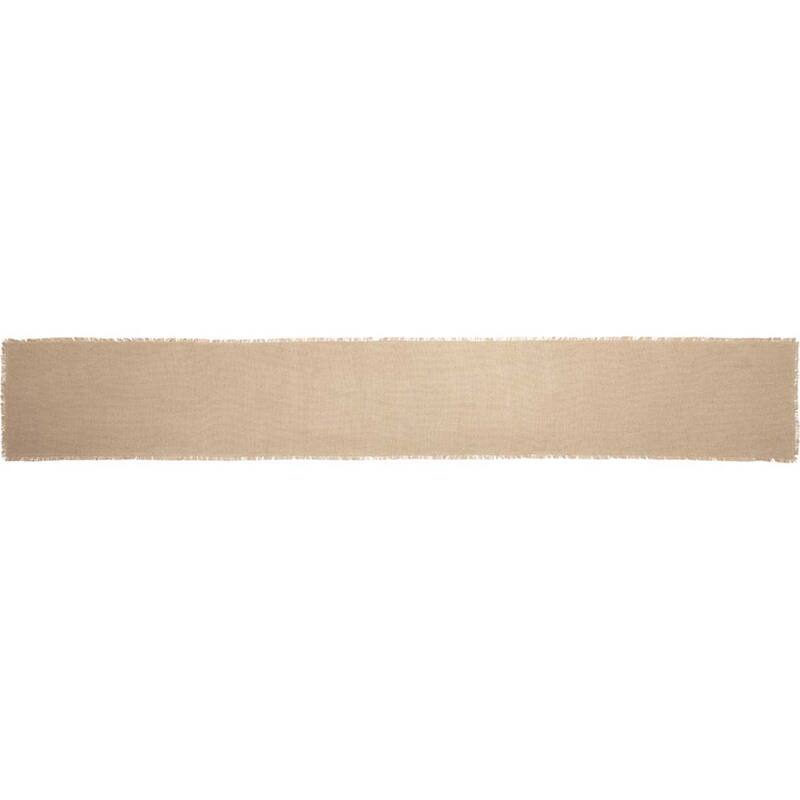 Burlap Fringed Runner