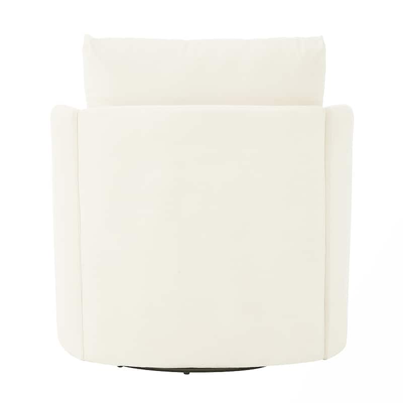 Curved Design Swivel Barrel Arm Chair