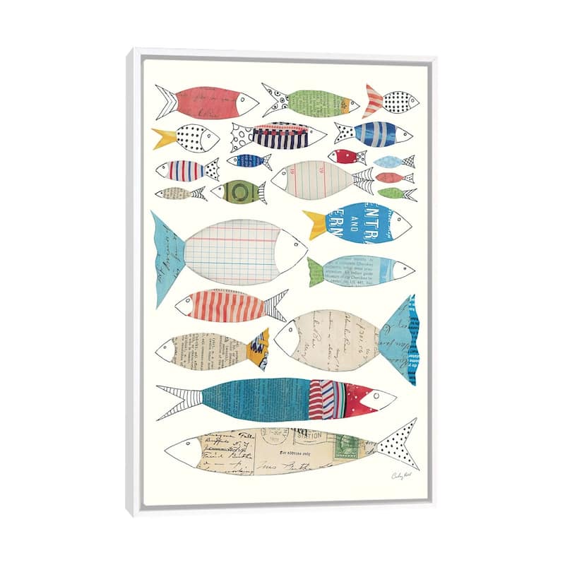 iCanvas "Wind And Waves VI" by Courtney Prahl Framed Canvas Print - White - 40x26