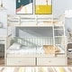 preview thumbnail 17 of 18, Twin Over Full Bunk Bed with Storage Drawers, Wooden Bunk Bed with Ladder and Safety Guard Rails