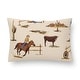 preview thumbnail 1 of 4, Sweet Jojo Designs Tan Brown Western Cowboy Boy Mini Pillow with Pillowcase 12x8 in. Wild West Country Southern Horse Cow Animal