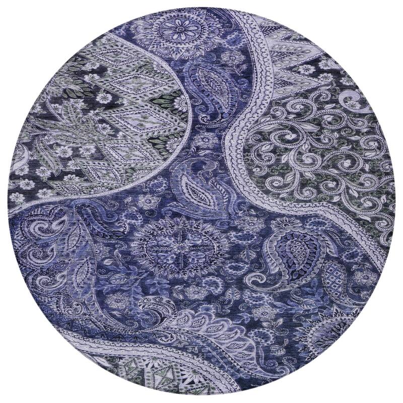 HomeRoots Floral Medallion Transitional Rectangle Outdoor Rug
