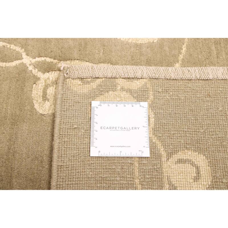 ECARPETGALLERY Hand-knotted Opulence Olive Silk, Wool Rug - 8'0 x 9'10