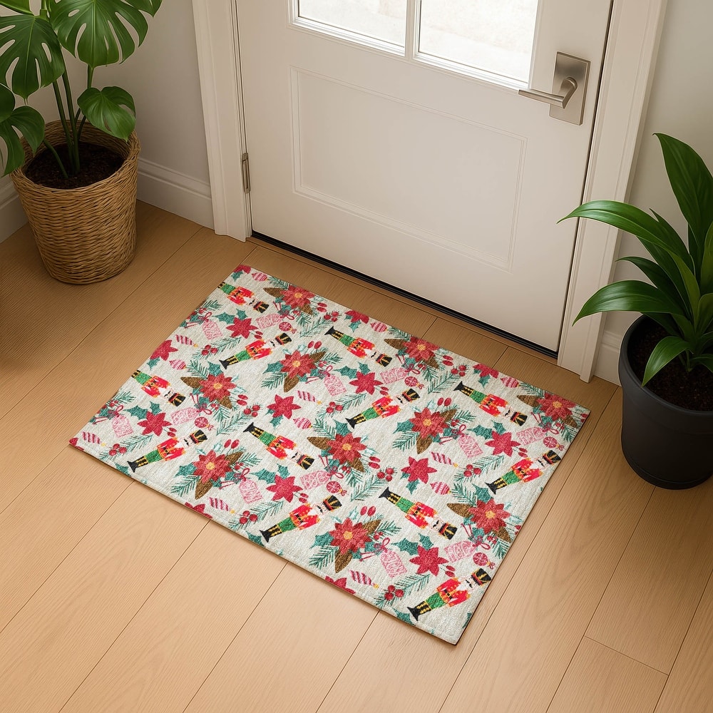 Premium Washable Super Soft Holiday Nutcracker Mayfield Rug