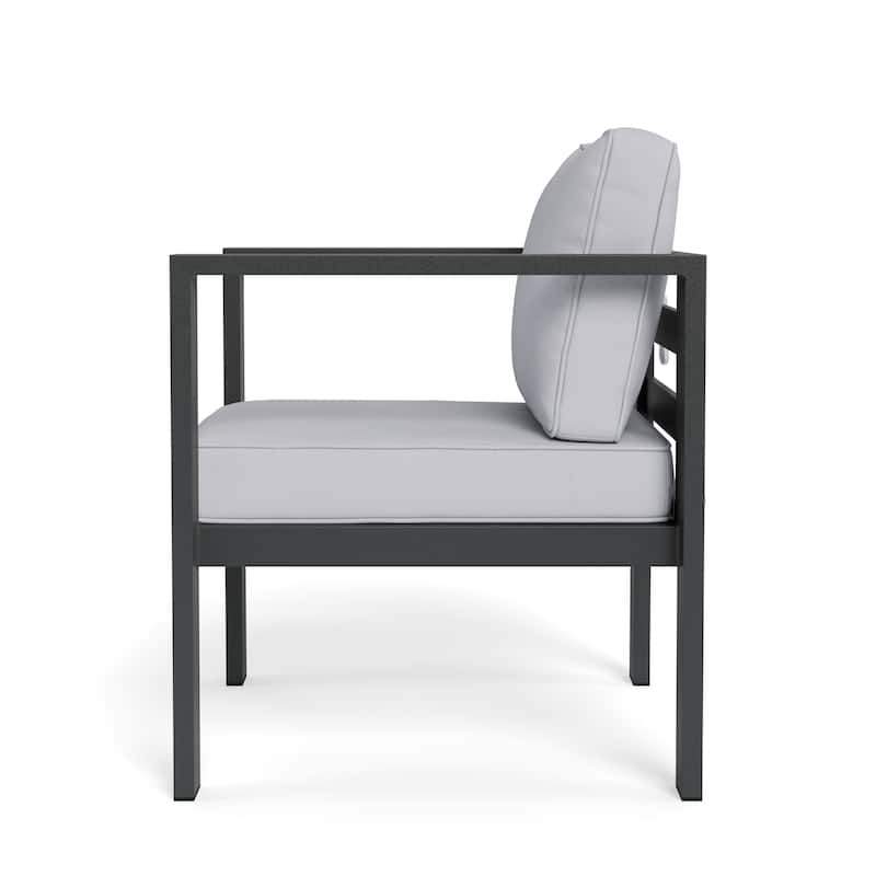 Lakeview Aluminum Outdoor Club Chair Set with Ottomans (4-Piece)