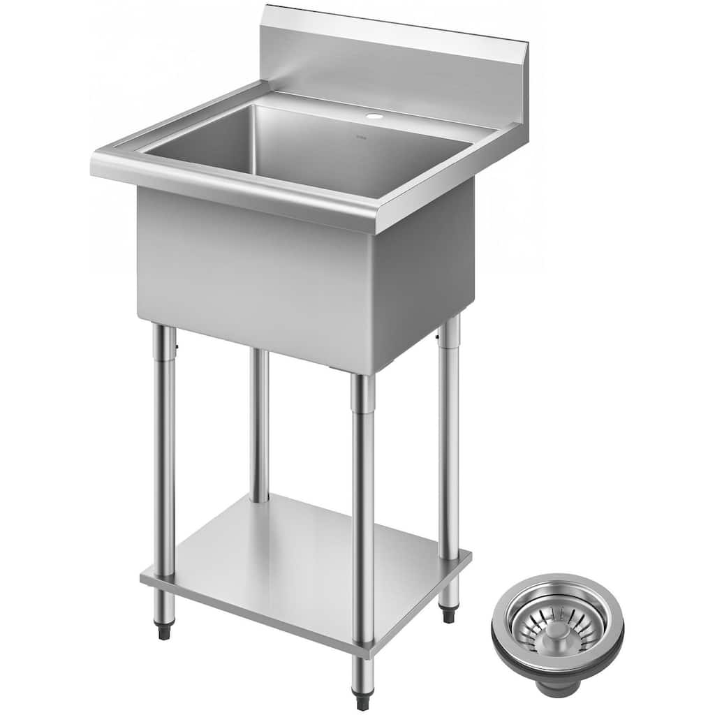 Kraus KHS231-24 Standart Pro 24" Free Standing Single Basin Stainless