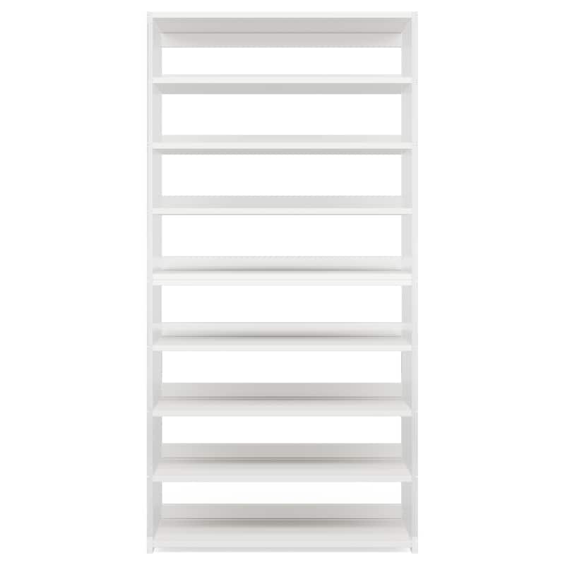 9-Tier Wood and Acrylic Bookshelf Bookcase for Home Office