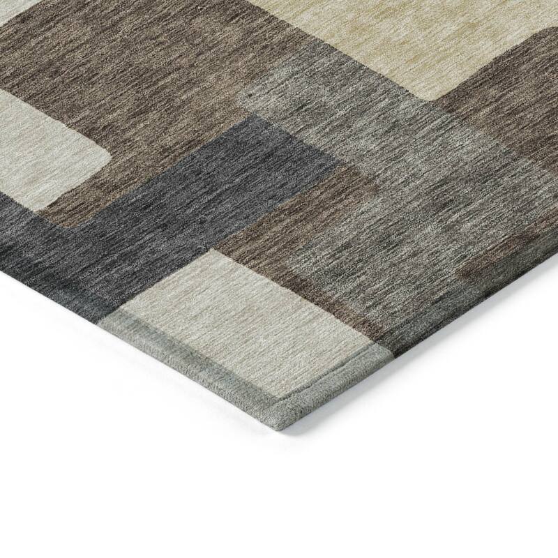 HomeRoots Abstract Transitional Rectangle Outdoor Rug