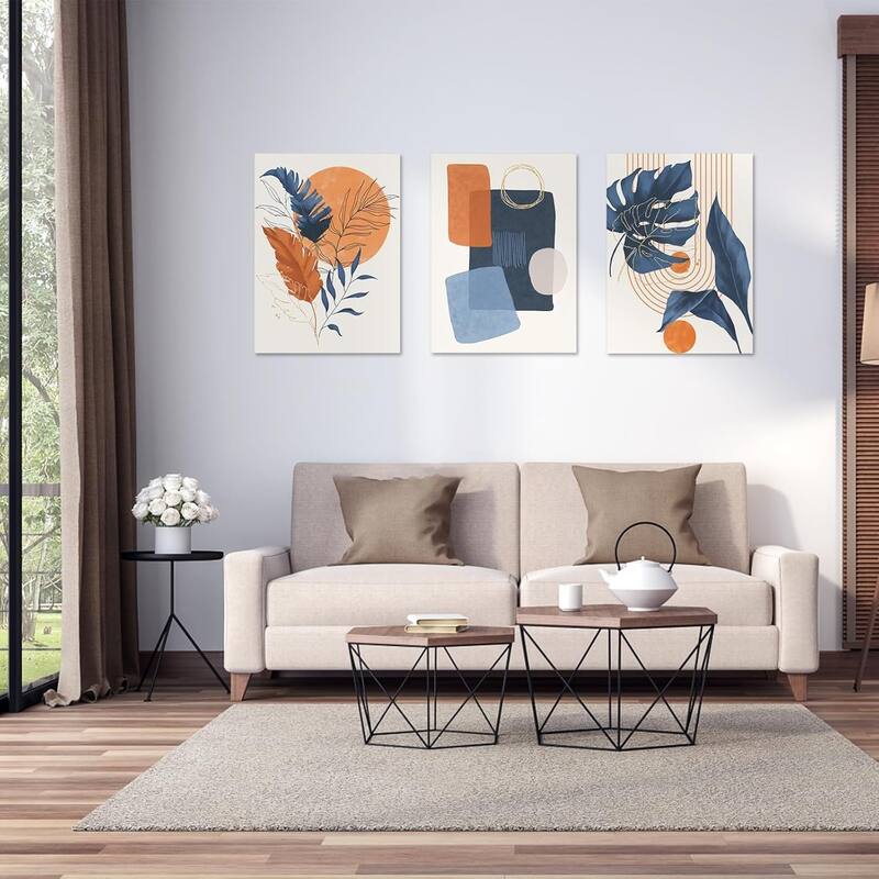 Geometric Abstract Modern Neutral Boho Wall Art