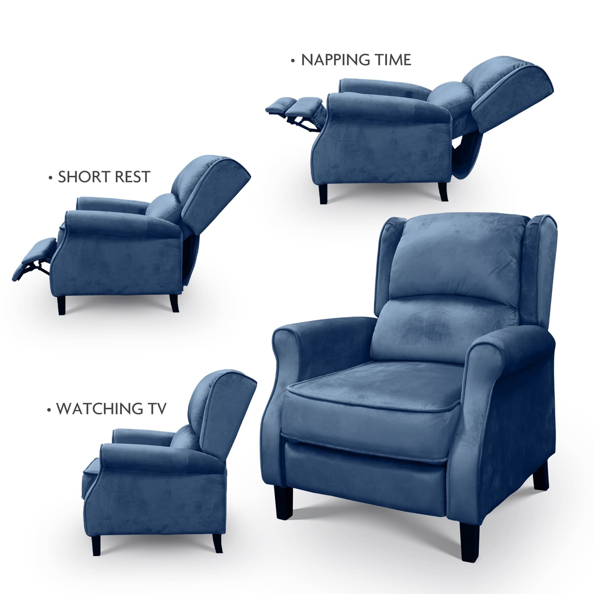Short clearance back recliner
