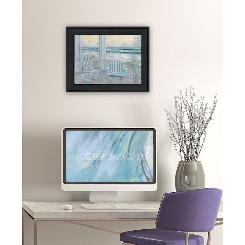 TrendyDecor4U Coastal "Coastal Porch II" Framed Print Wall Art