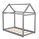 preview thumbnail 17 of 23, Wooden Twin Size House Bed, Kids Bed with House-shaped Roof