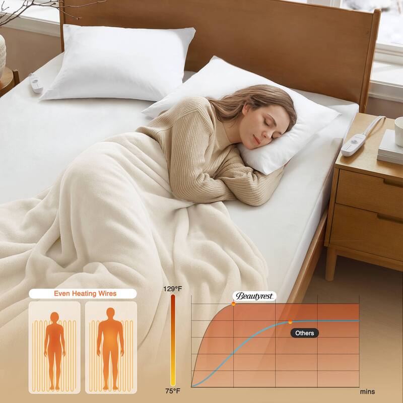 Beautyrest Nonwoven Heated Mattress Pad