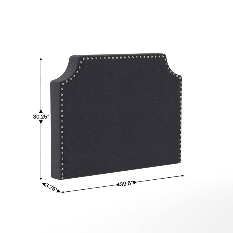 Contoured Headboard with 2 Power Outlets, 1 USB and 1 USB-C Port