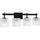 preview thumbnail 3 of 6, Brenthouse 4-Light Matte Black Bath Light