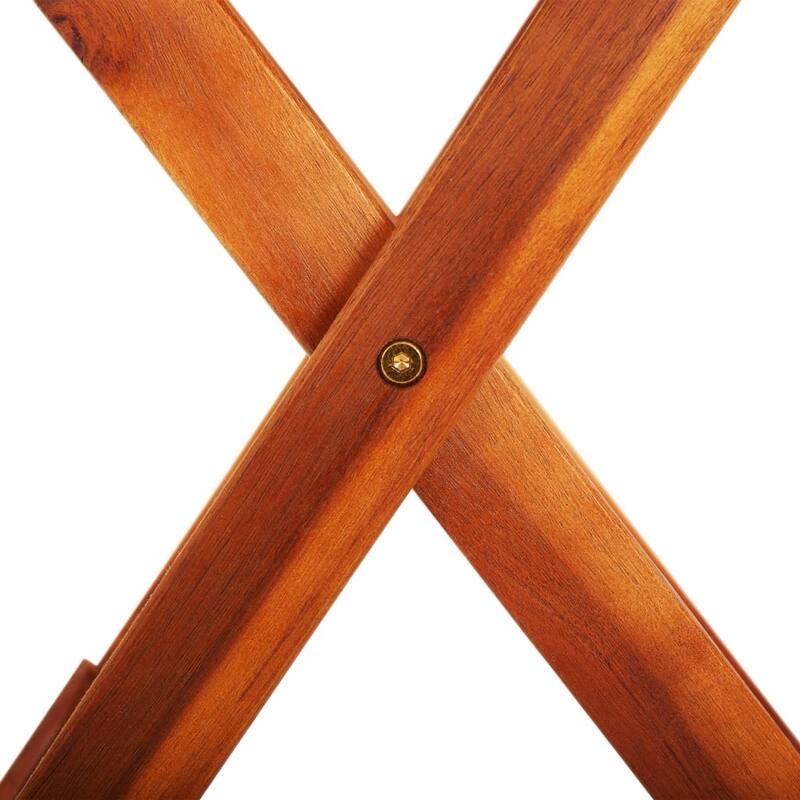 vidaXL Folding Patio Table Ø35.4"x29.5" Solid Eucalyptus Wood