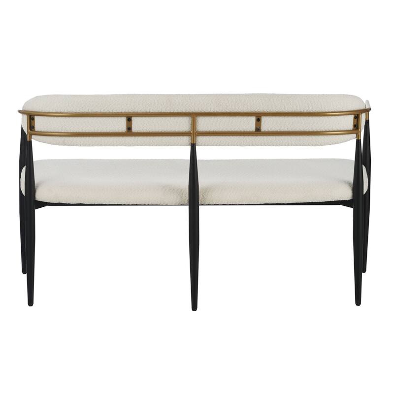 Christopher Knight Home - Elias Modern Metal Loveseat Settee with Elegant Upholstered Seating