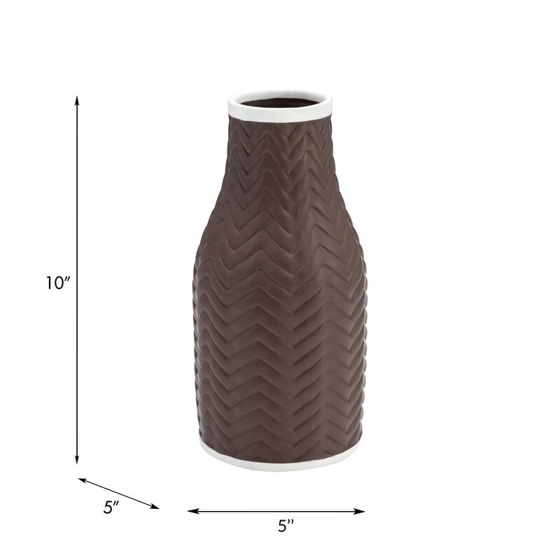 Sagebrook Home Artisan Crafted Ceramic Vase - Versatile Home Accent for Tabletop or Shelf Display