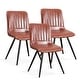 preview thumbnail 7 of 76, HOMYKA Modern Dining Chairs with Thick Cushions Set of 3 Tawny
