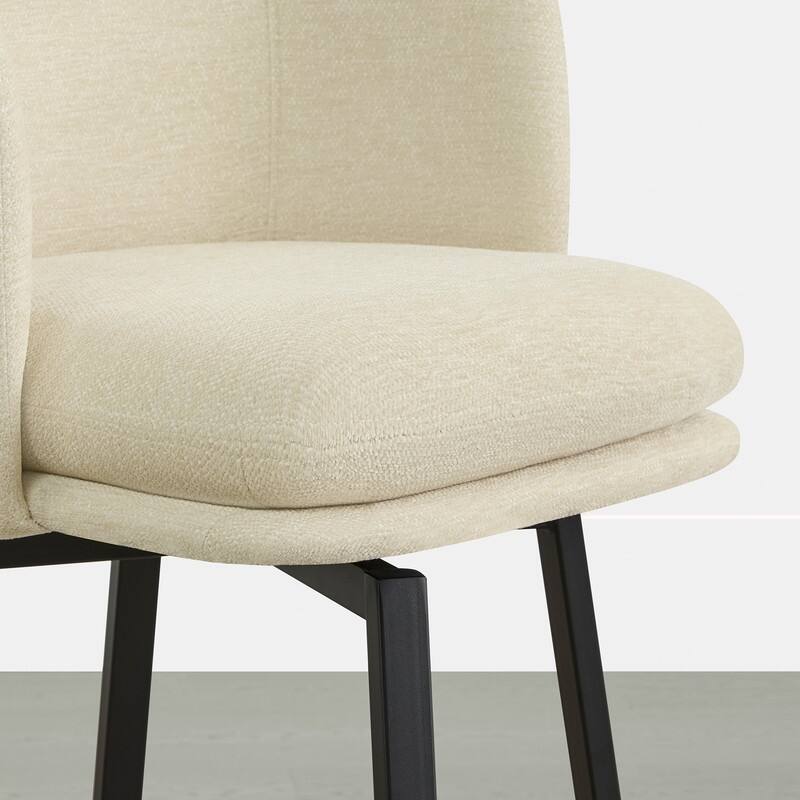 Spruce & Spring Modern Swivel Counter Bar Stool Set with Barrel Back&Double-layer Cushion