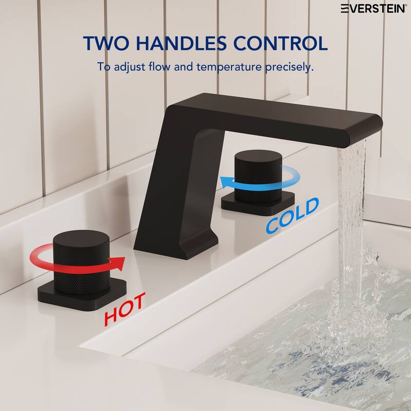 7-Spray Shower Faucet with 8 in. Widespread Double Handle Bathroom Faucet