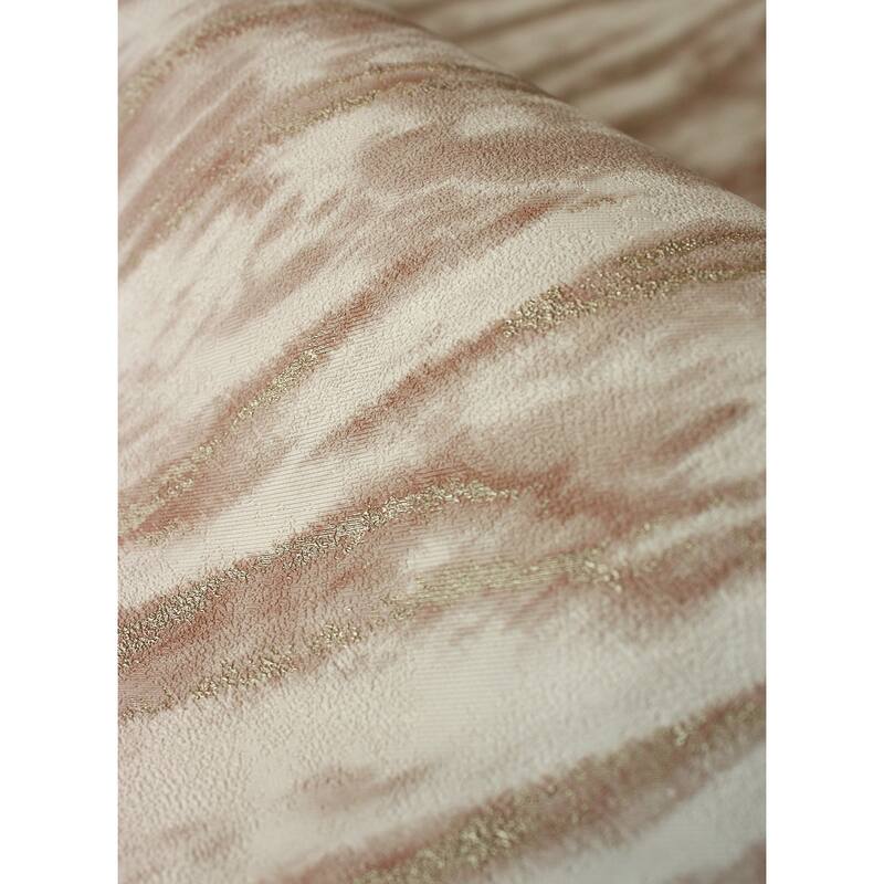 Fine Decor Arran Rose Gold Swirling Stripe Wallpaper