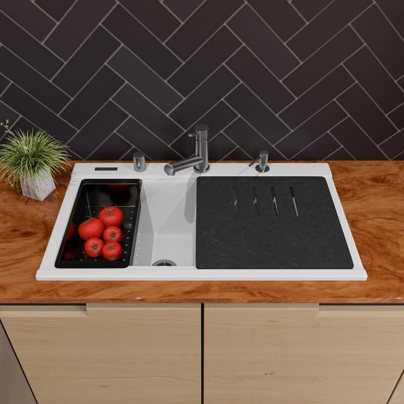 ALFI AB2025-BSS Brushed Pull Out Single Hole Kitchen Faucet